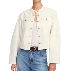 NWD Madewell Cocoon Sleeve Denim Lady Jacket Off White Size XL